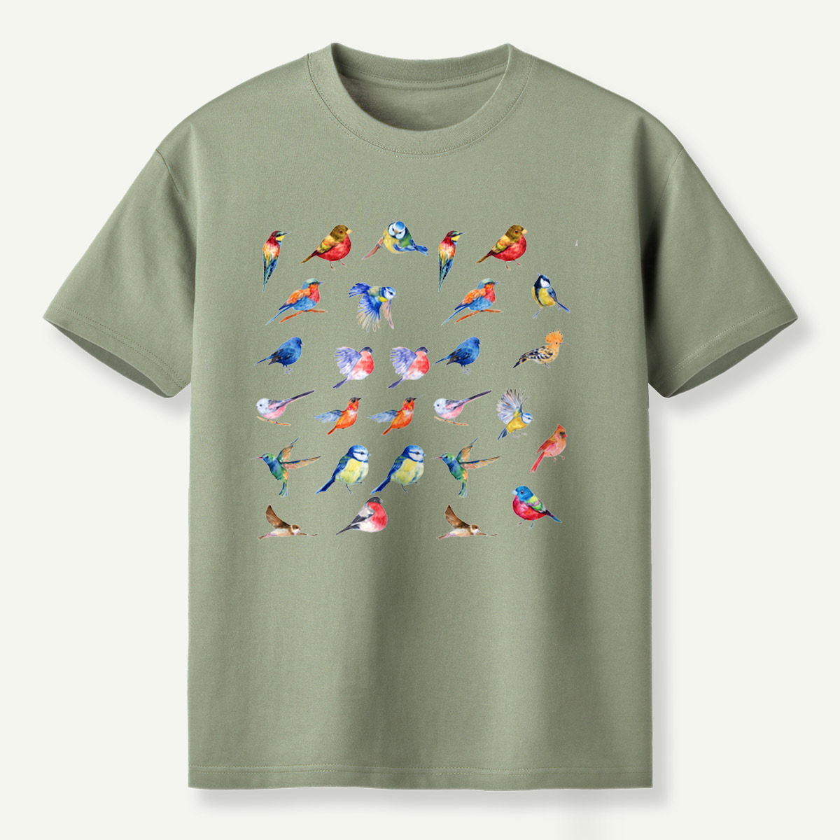 Colorful Birds Watercolor Collection T-Shirt