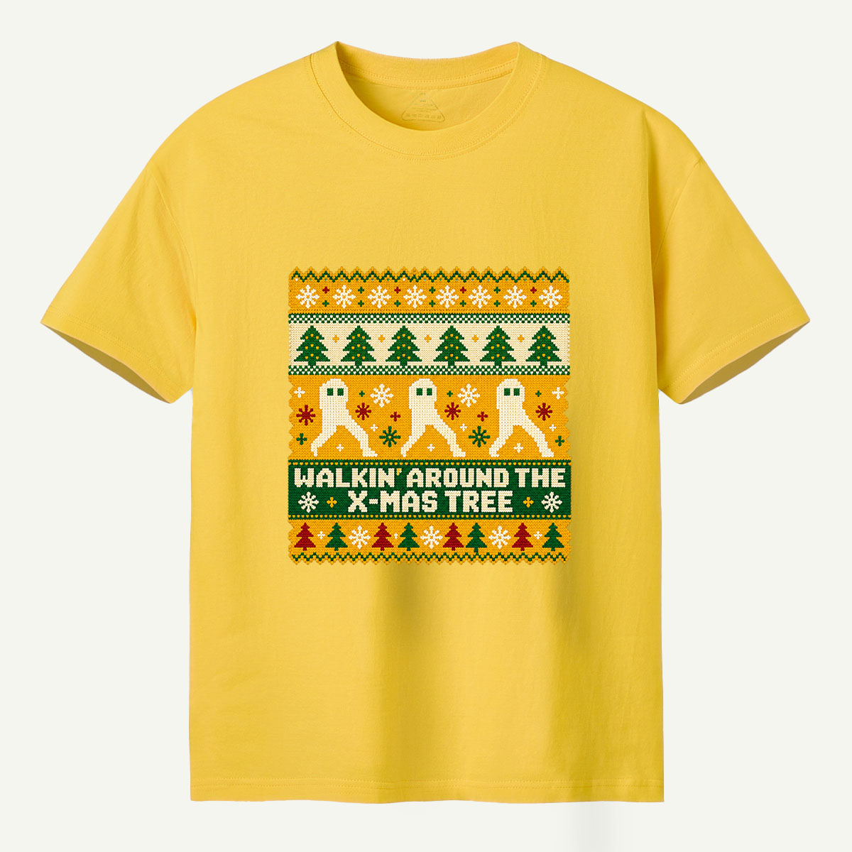 Walkin Around The Xmas Tree Ghost Christmas T-Shirt