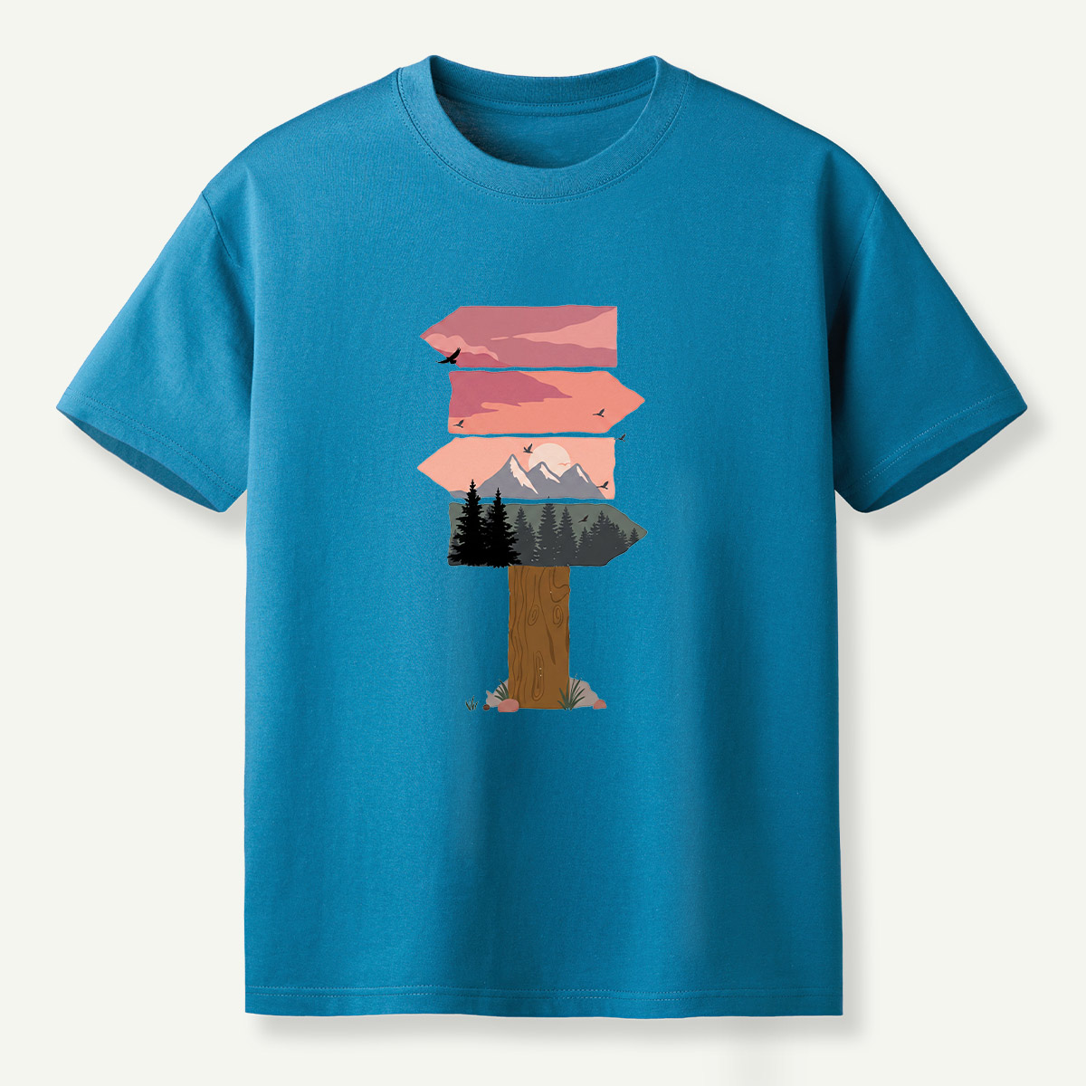 Sunset Layers Over Pine Forest T-Shirt