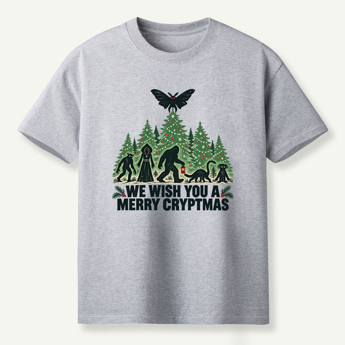 We Wish You A Merry Cryptmas Cryptid Forest Gathering T-Shirt