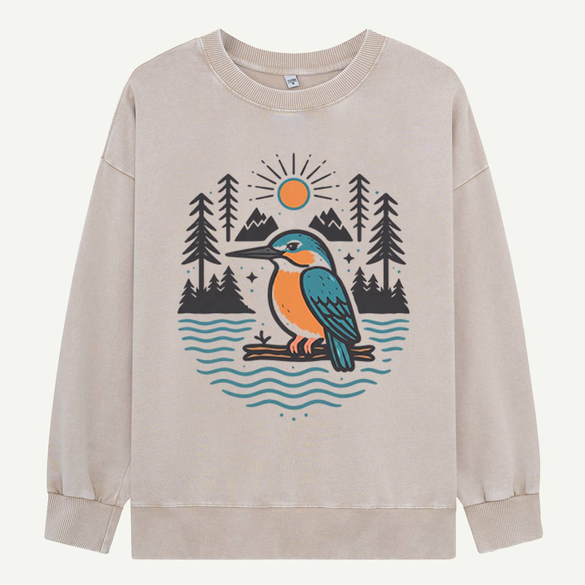 Kingfisher by the Water Washed Sweatshirts