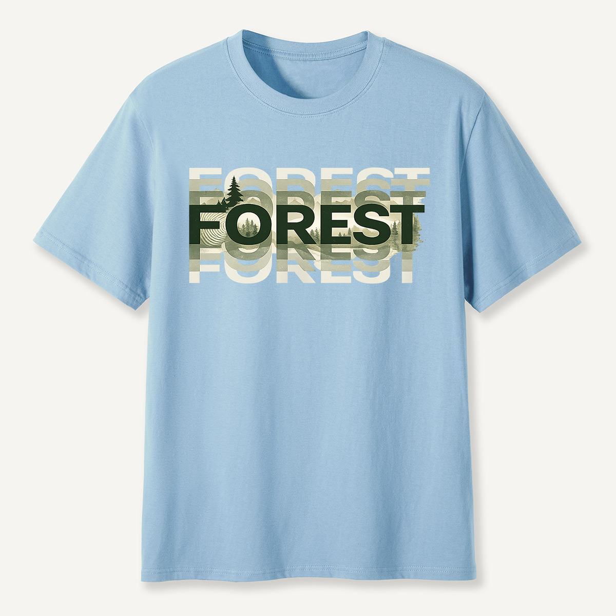 Forest Reflection Typographic T-Shirt