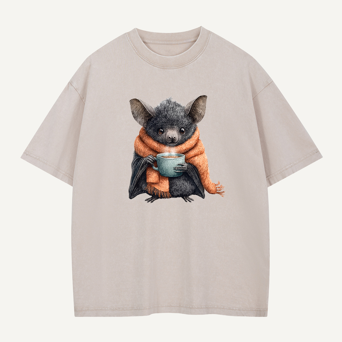 Coffee Before Cave Time Washed T-Shirt