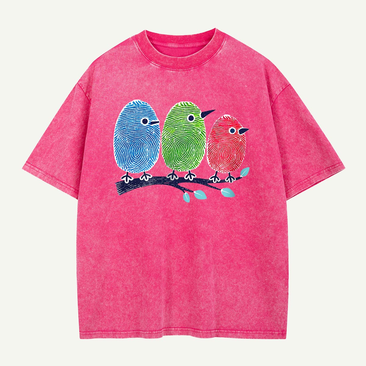 Three Birds Leave Their Mark Washed T-Shirt