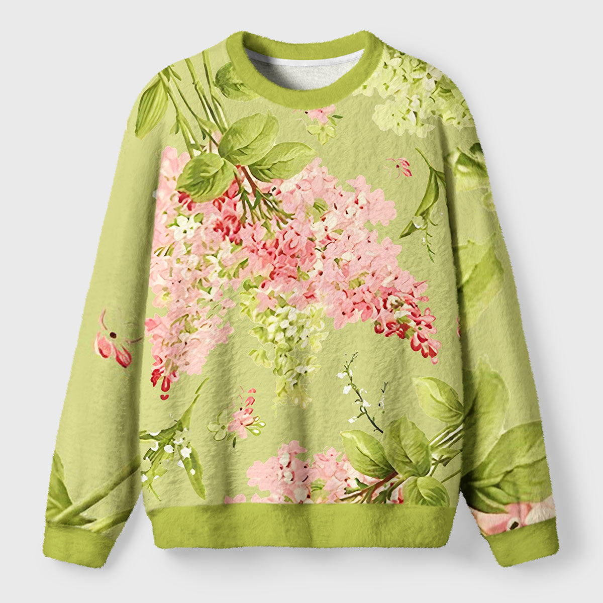 Hydrangea Garden Daydream Ugly Fuzzy Fleece Sweatshirt