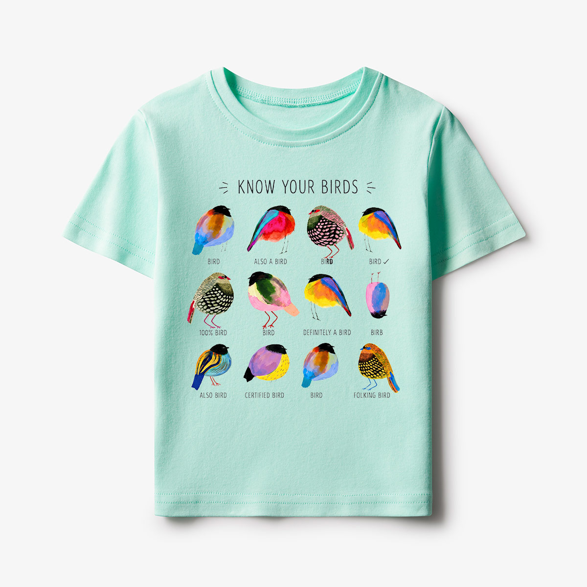 Colorful Bird Guide Kids T-Shirt