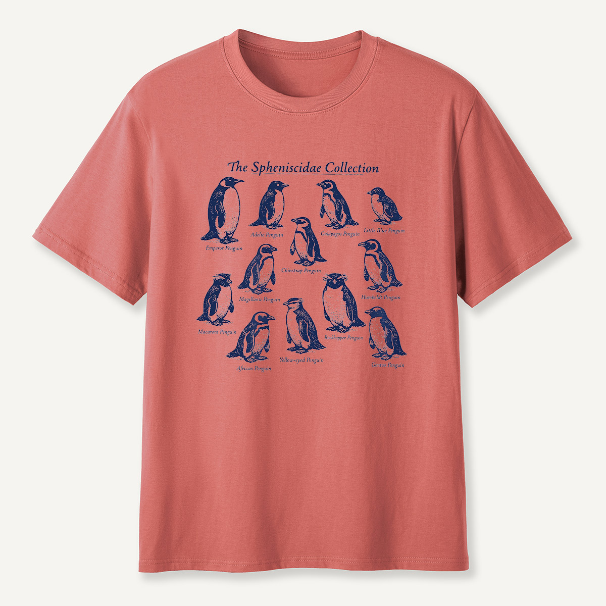 Spheniscidae Collection Penguin Species Guide T-Shirt