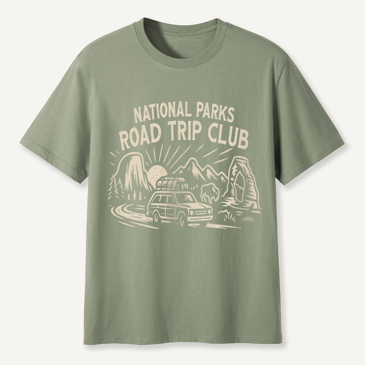 National Parks Road Trip Club Scenic Wagon T-Shirt