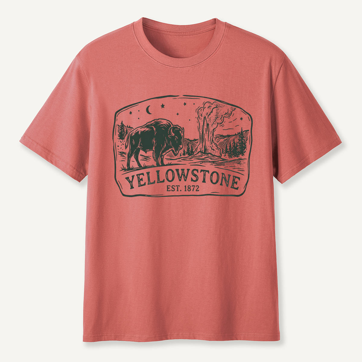 Yellowstone Est. 1872 Bison Geyser T-Shirt
