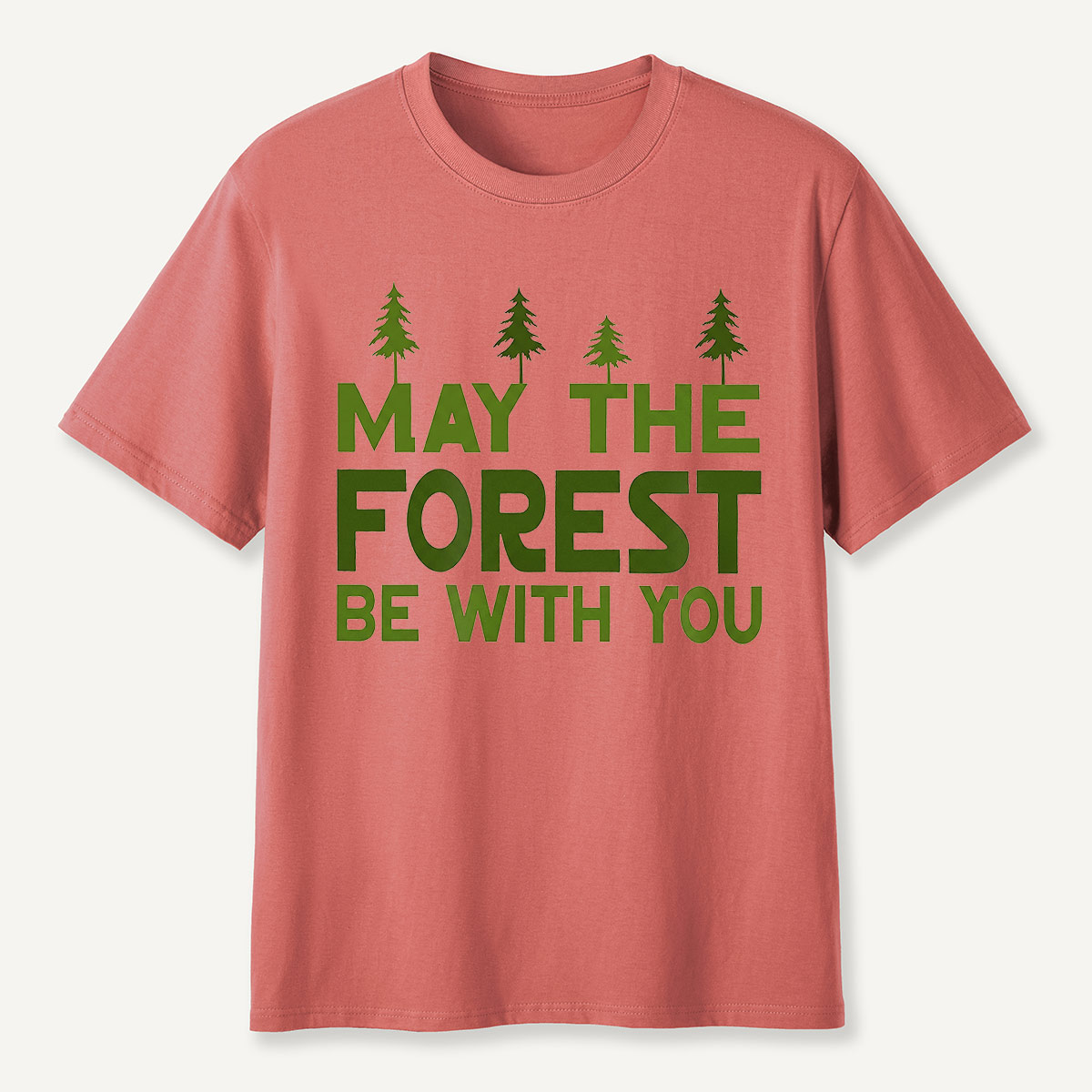 May the Forest Be With You Tree Line Mint T-Shirt