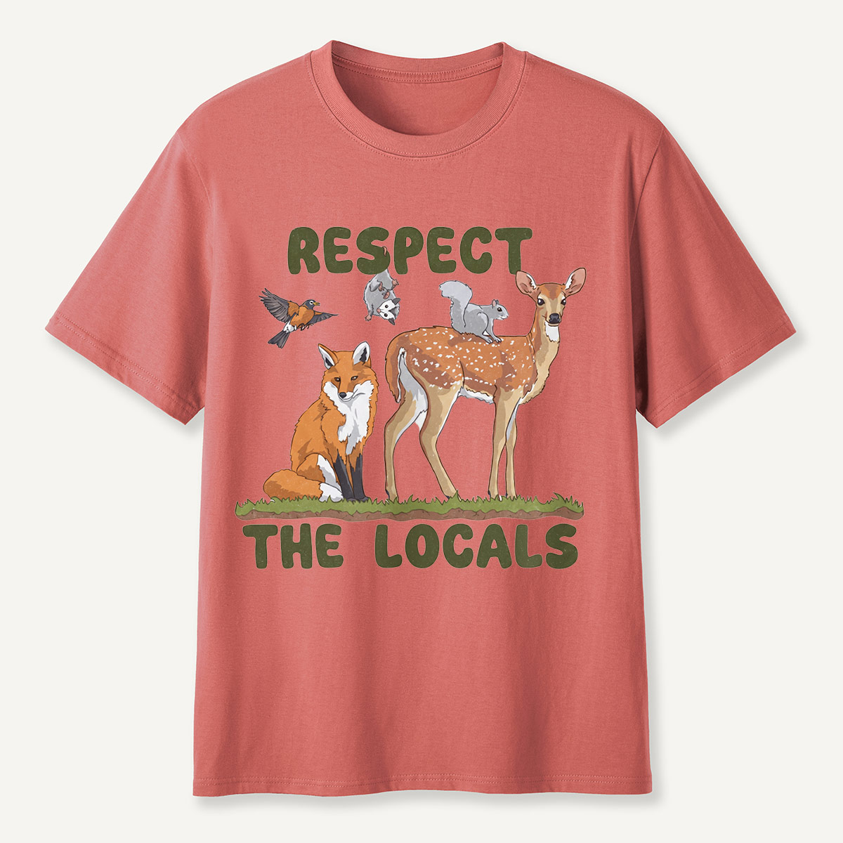 Respect the Locals Forest Animals T-Shirt