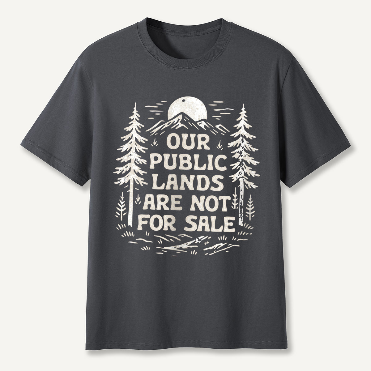 Our Public Lands Are Not for Sale Moonlit Forest T-Shirt
