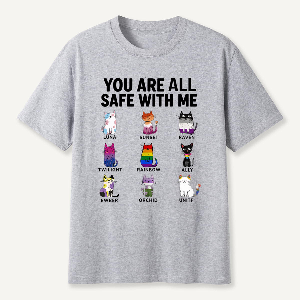 You Are Safe With Me Cat T-shirt