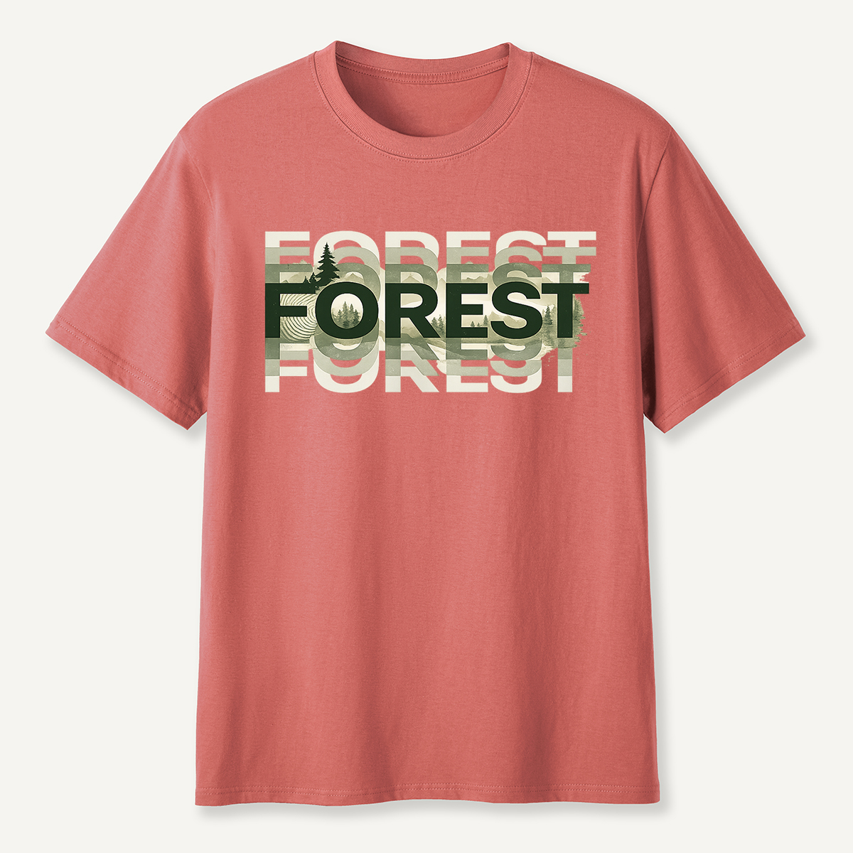 Forest Reflection Typographic T-Shirt