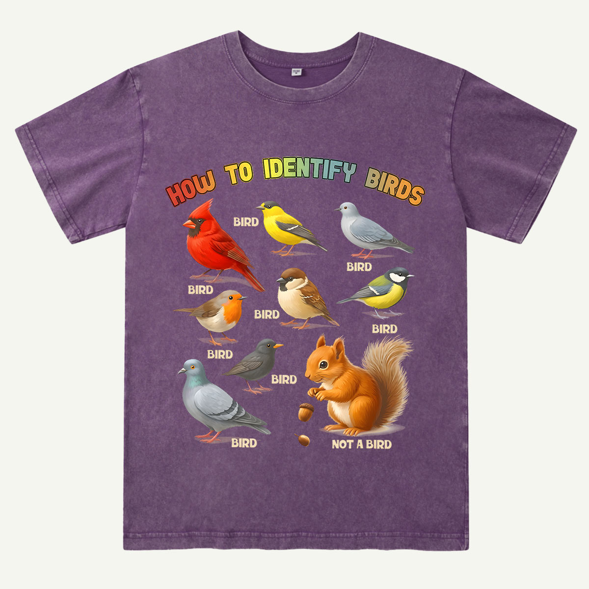 How to Identify Birds Washed T-Shirt