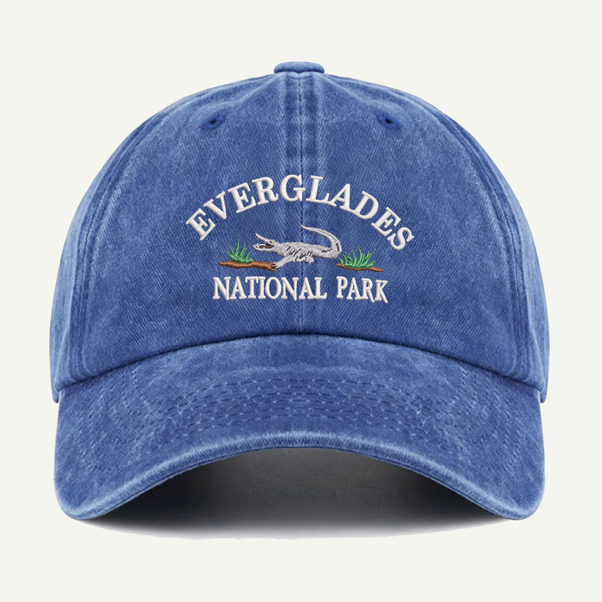 Everglades National Park Alligator Wilderness Washed Embroidered Hat