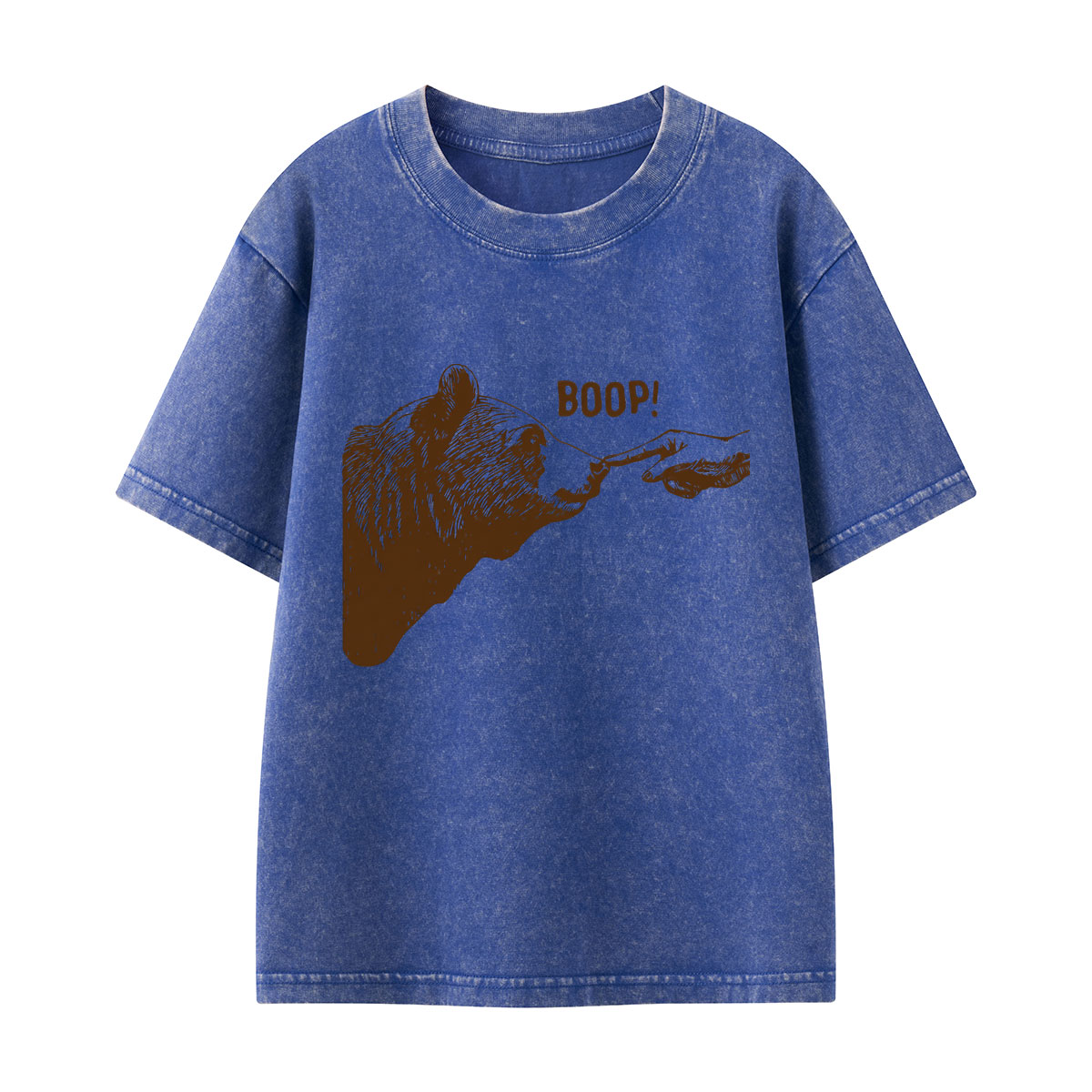 Boop Bear Nose2 Kids Washed T-Shirt