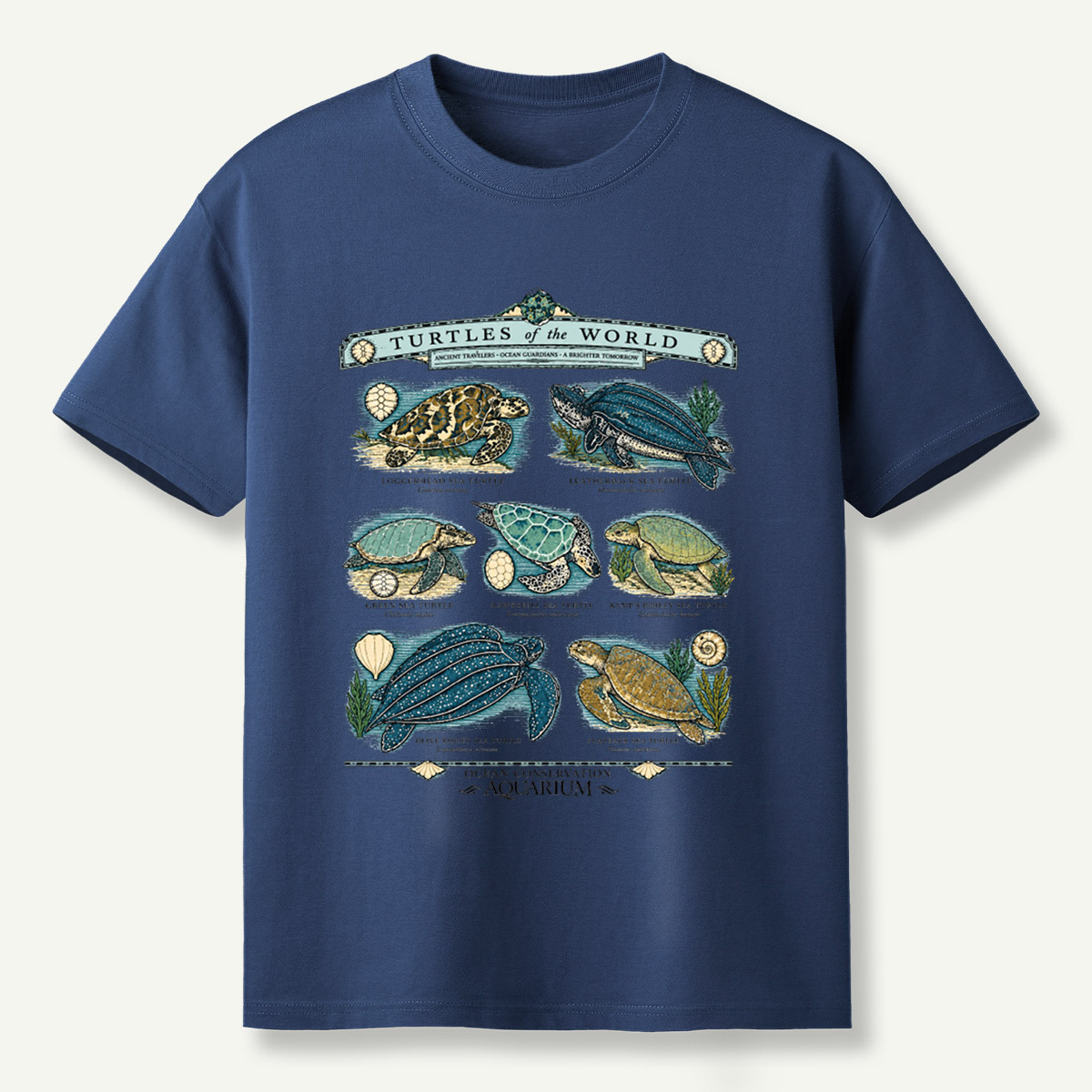 Turtles Of The World Ocean Conservation Field Guide T-Shirt