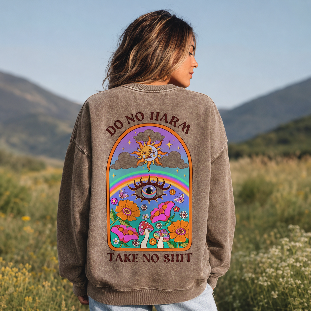 Do No Harm, Take No Shit Washed Sweatshirts