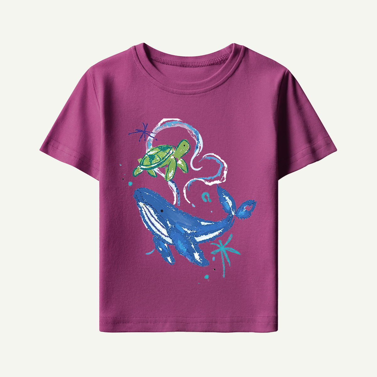 Whale and Turtle Ocean Friends Kids T-Shirt