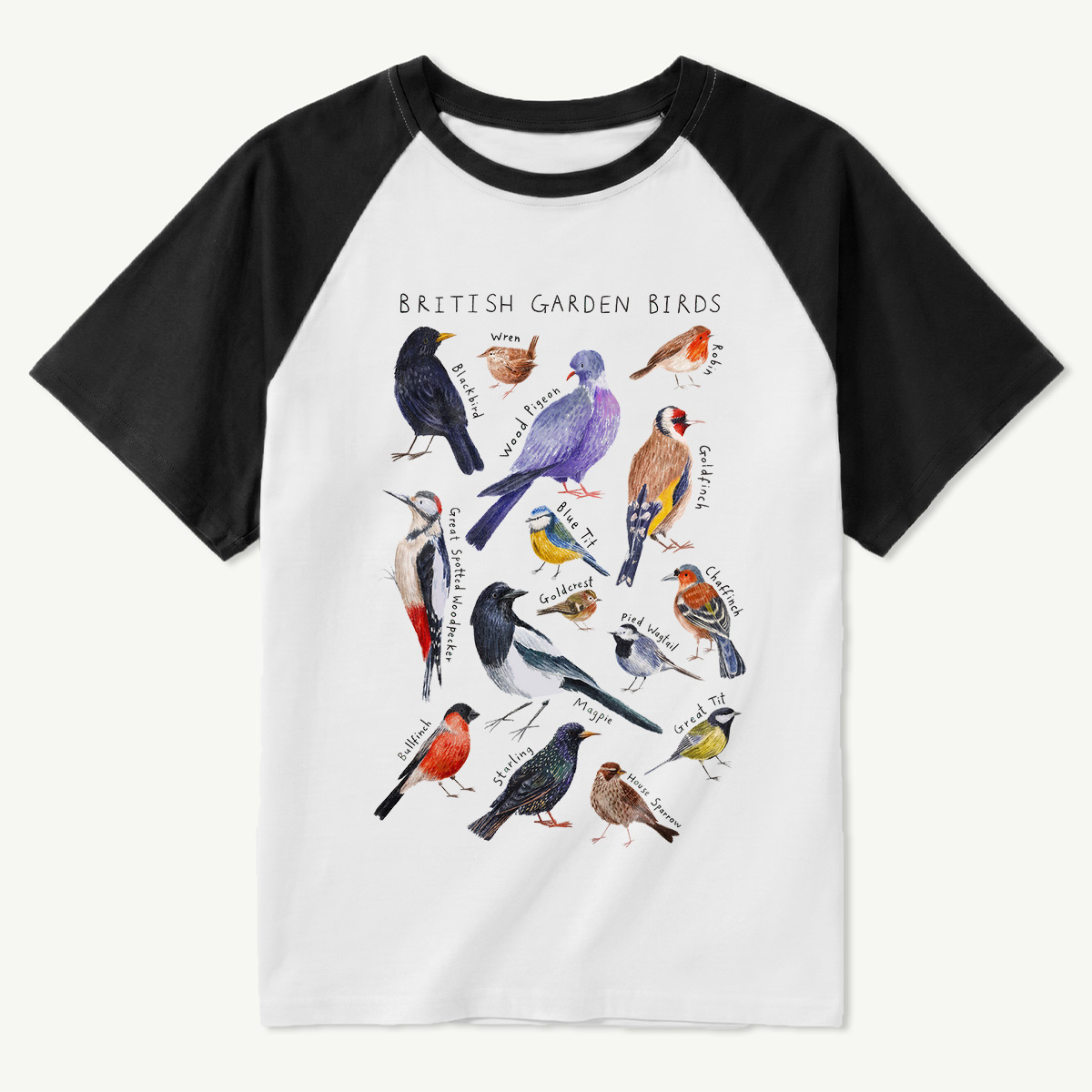 Botanical Garden Birds Wildlife Birdwatching Raglan T-Shirt