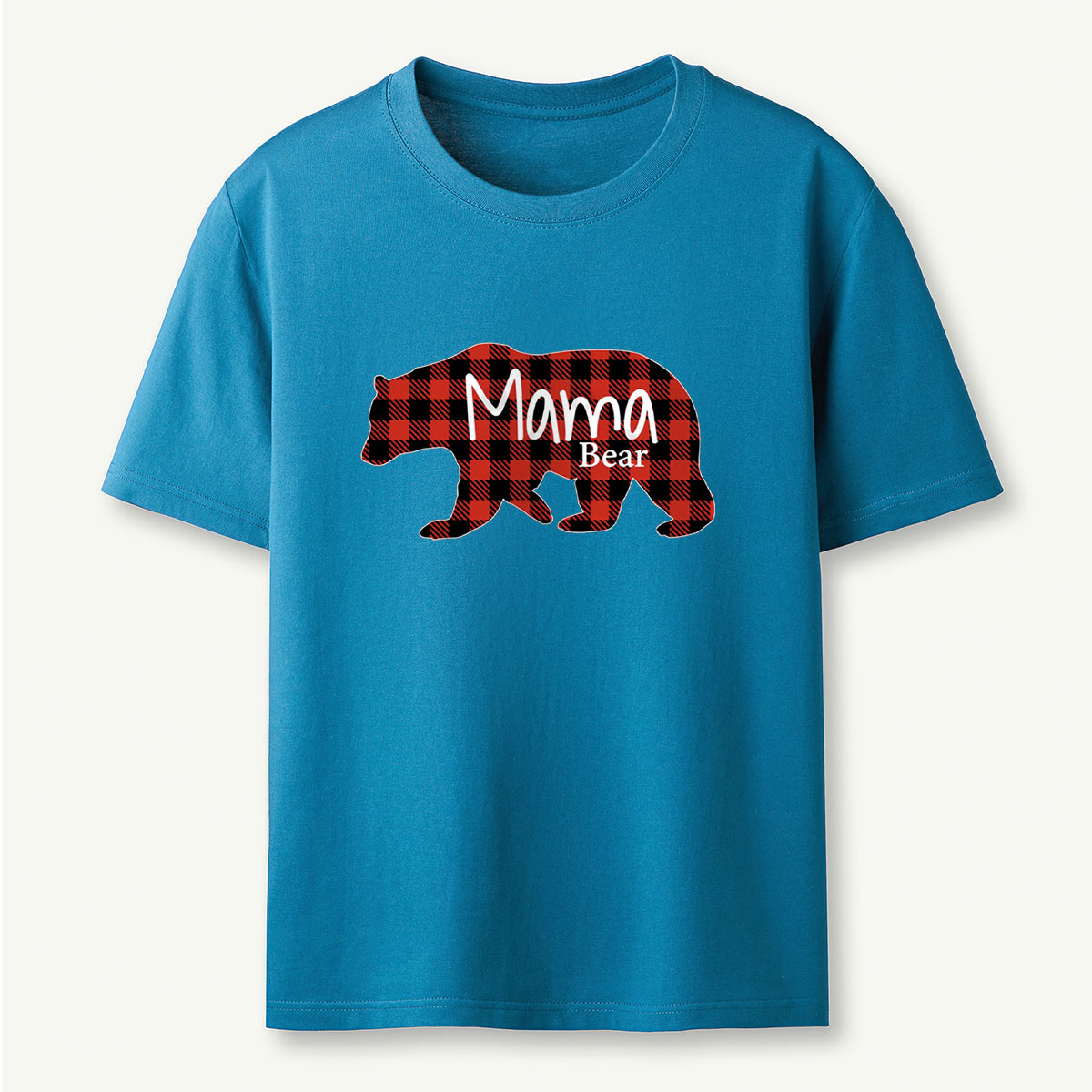 Mommy Bear Buffalo Red Plaid T-Shirt