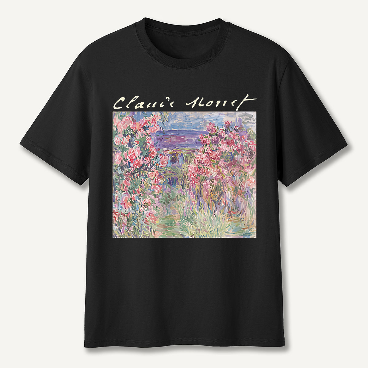 Starry Night Sunset Cat Seaside T-Shirt