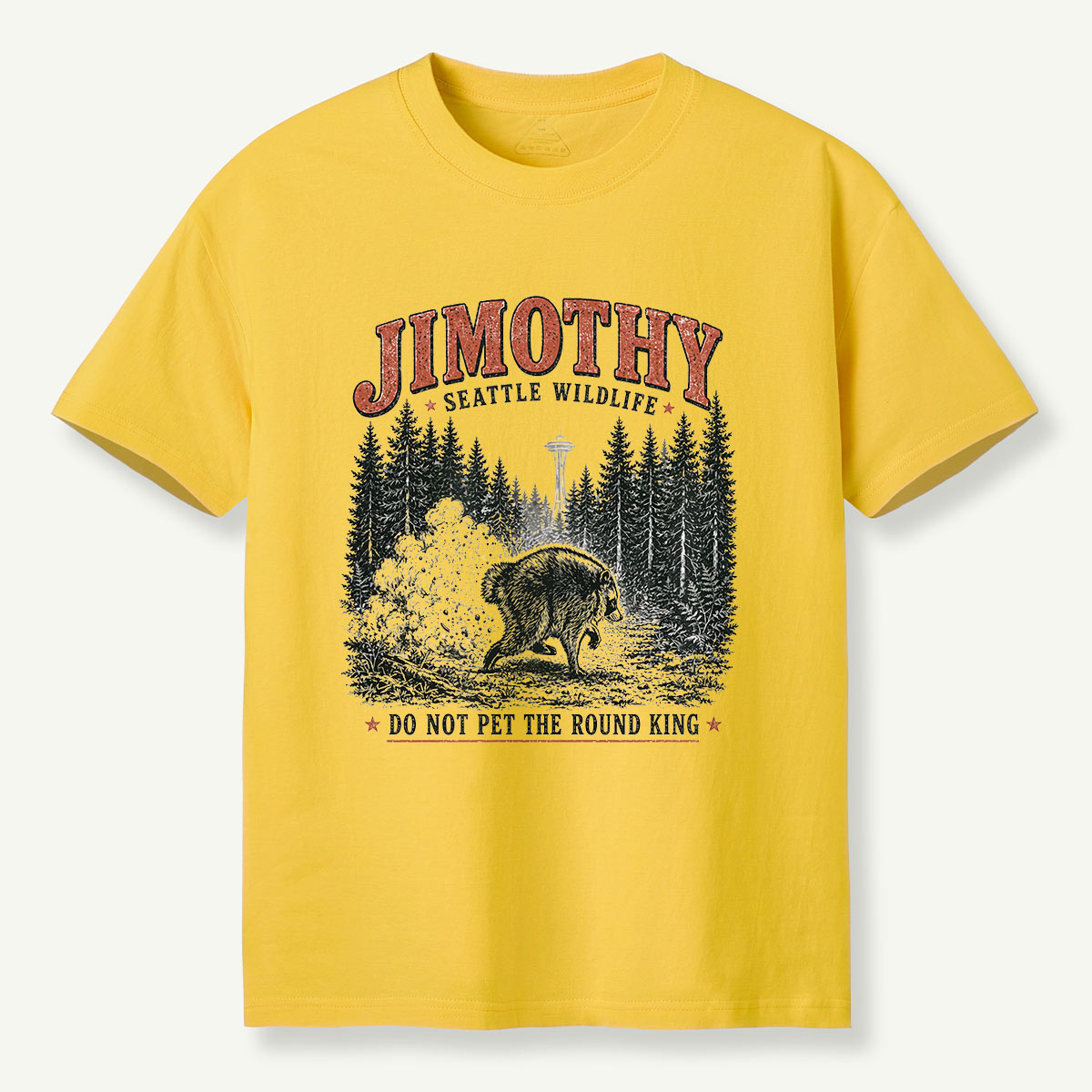 Jimothy Seattle Wildlife Round King T-Shirt