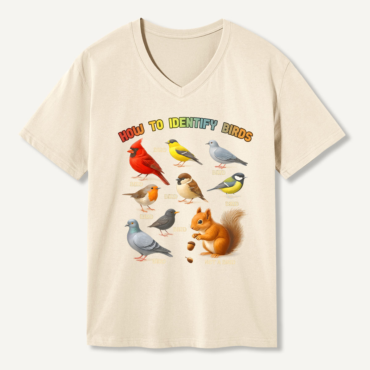 How to Identify Birds V-neck T-Shirt