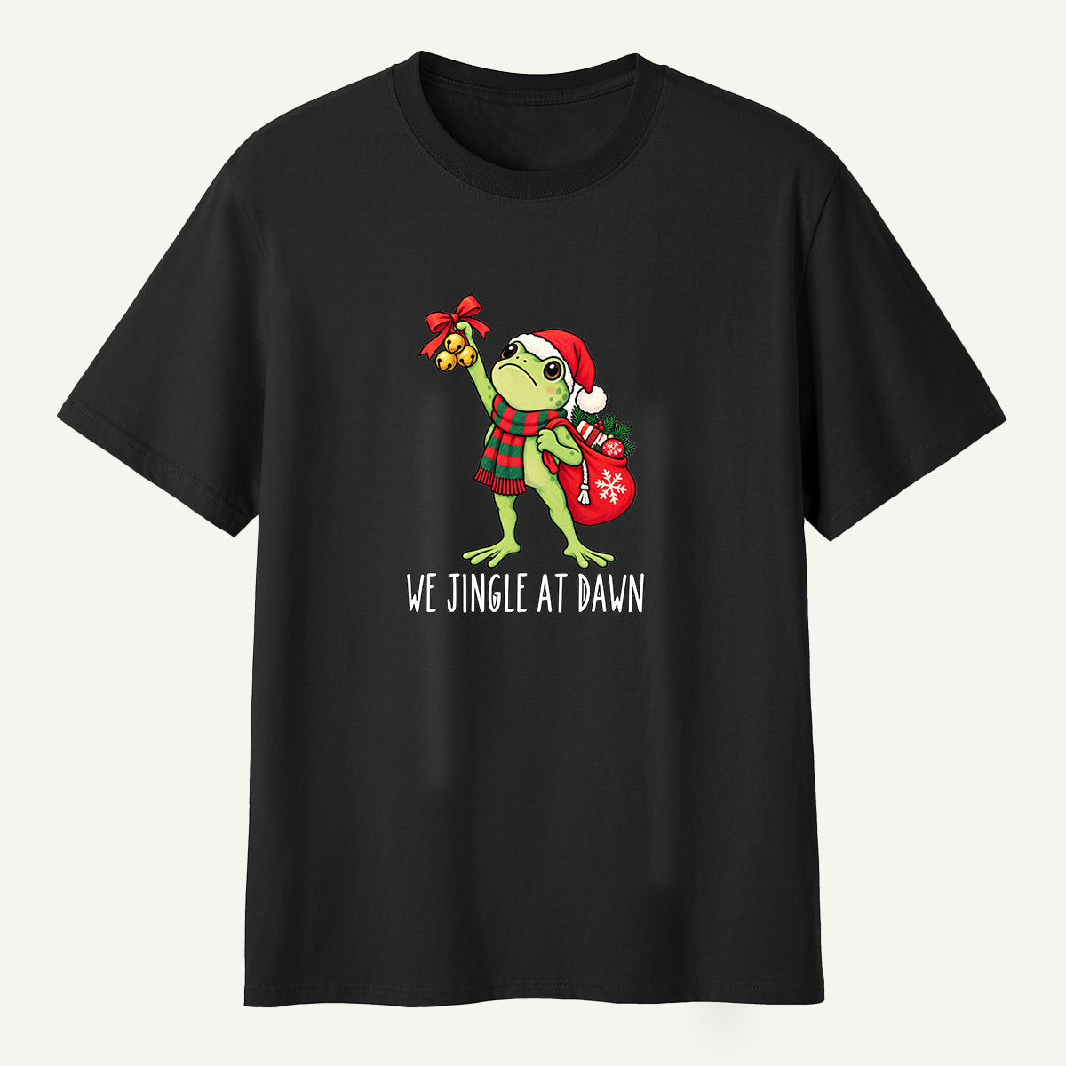 We Jingle At Dawn Christmas Frog T-Shirt