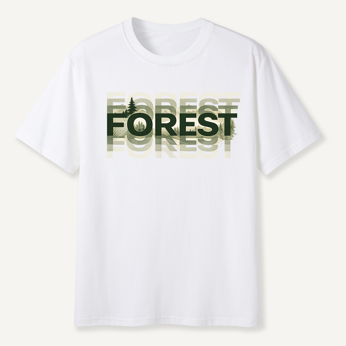 Forest Reflection Typographic T-Shirt
