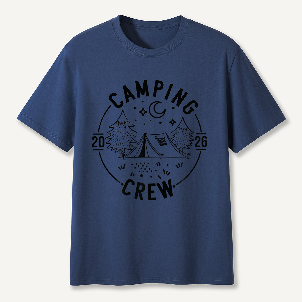 Minimalist Camping Crew Outdoor Adventure T-Shirt