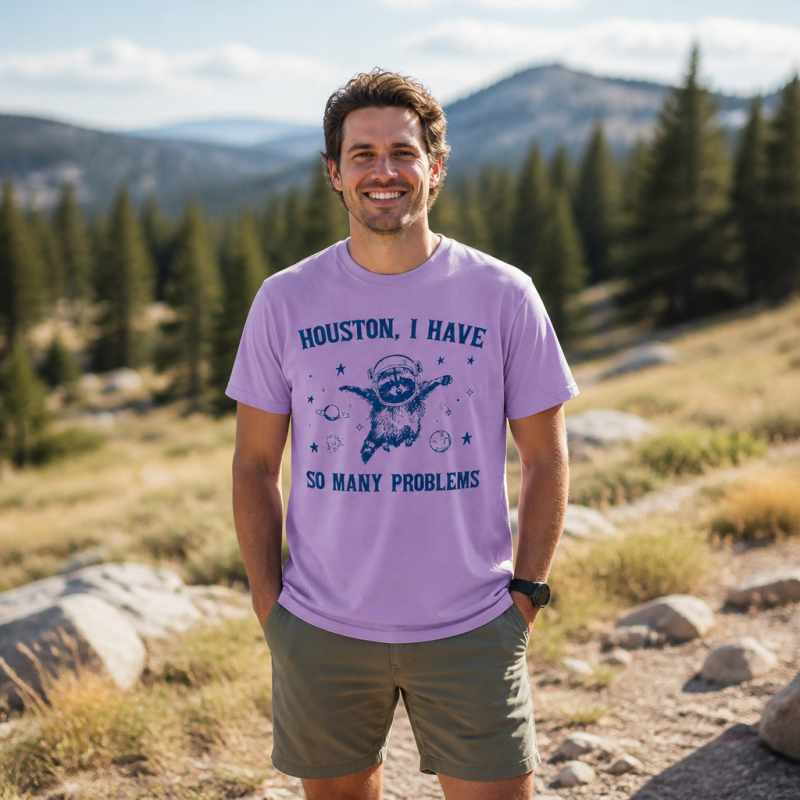 Houston I Have So Many Problems Space Sloth T-Shirt