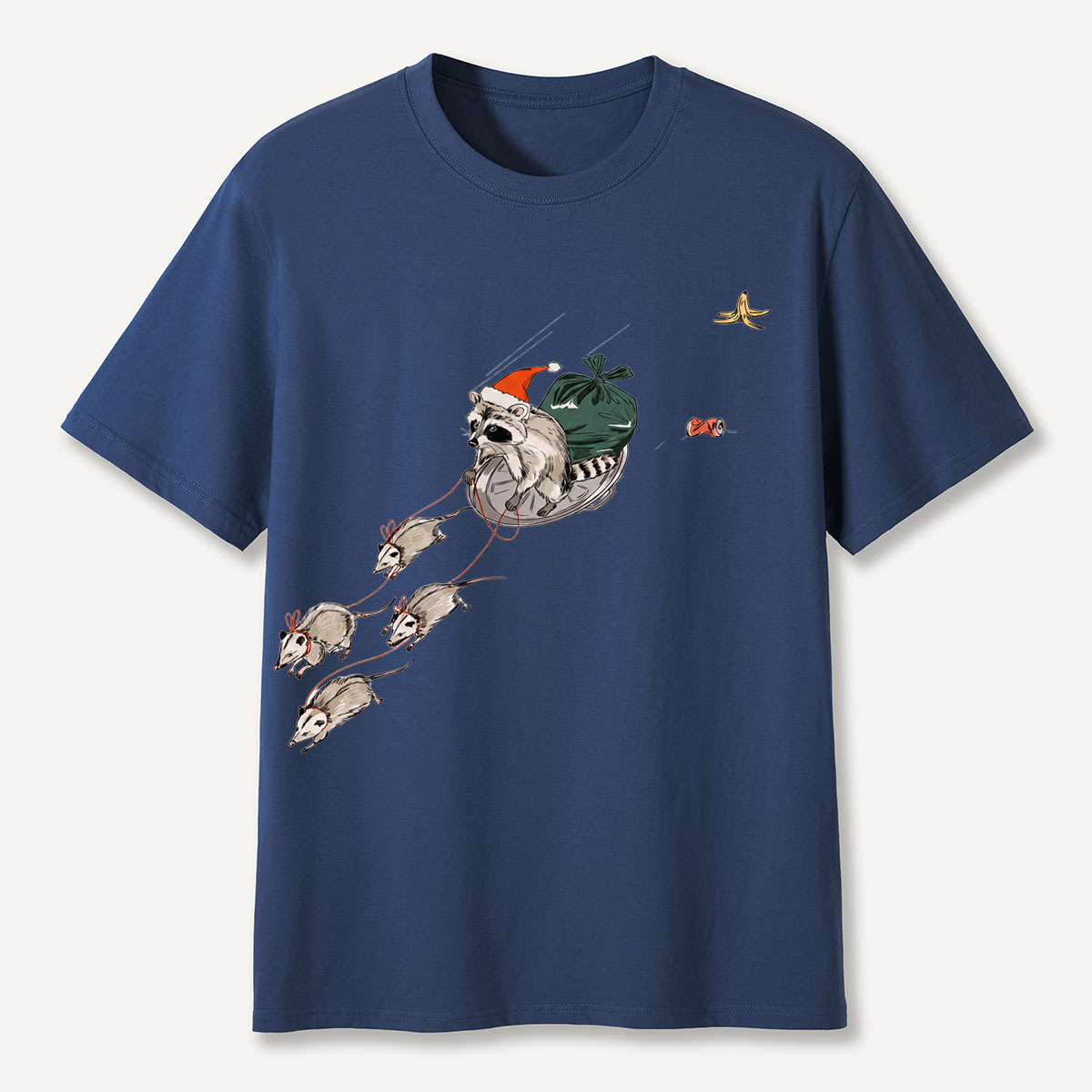 Holiday Possum Sleigh Funny Christmas T-Shirt