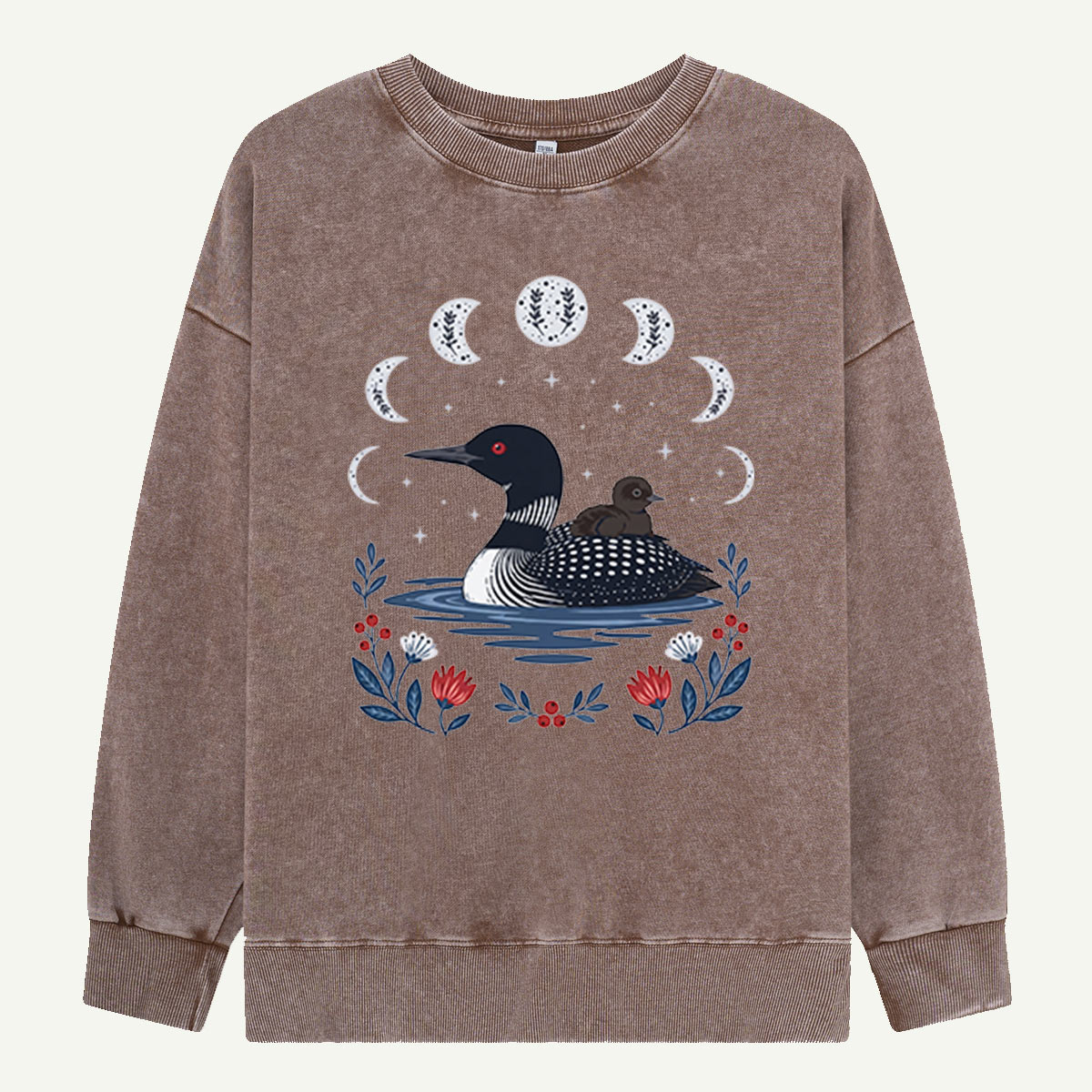 Loons Under the Moon Washed Sweatshirts