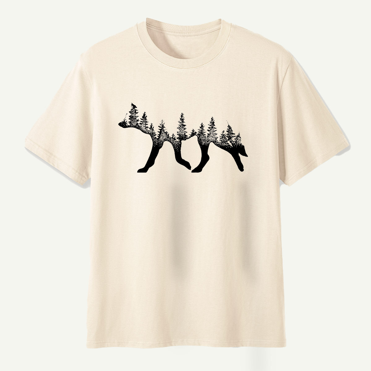 Bear Silhouette Pine Forestscape T-Shirt