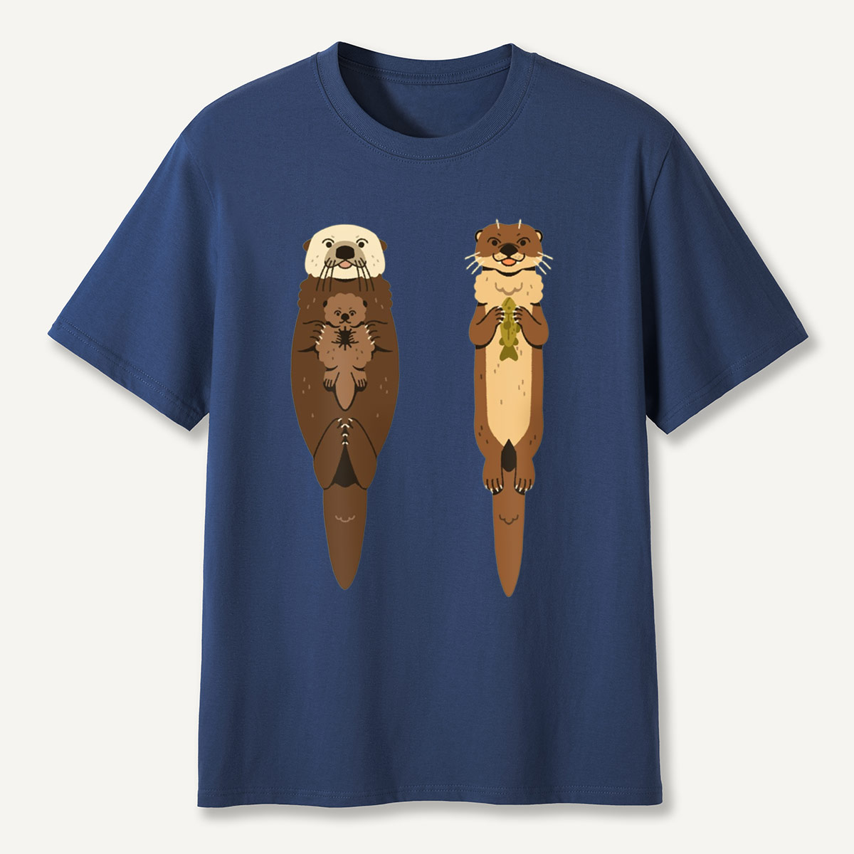 Sea Otter and River Otter Cute Duo T-Shirt