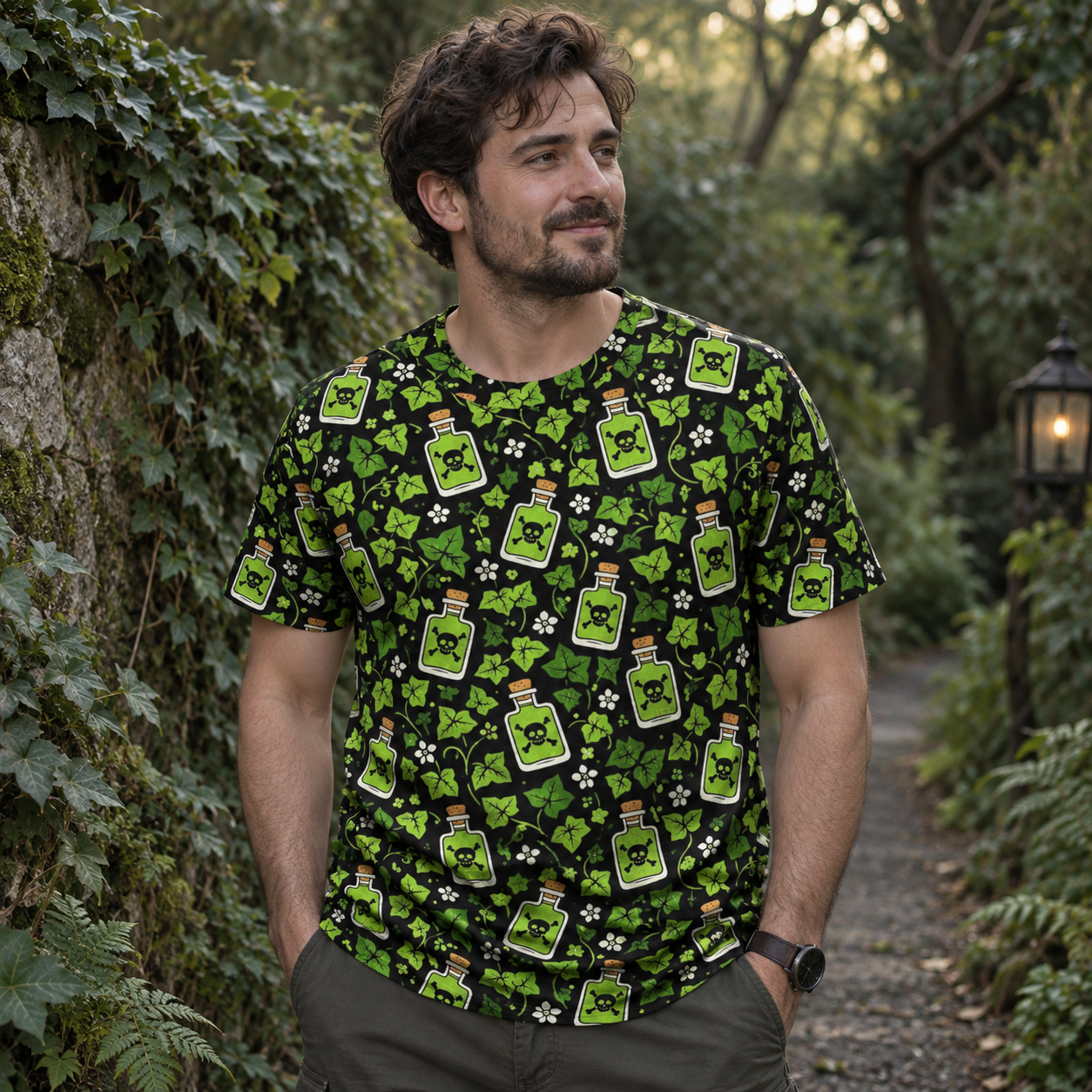 Poison Ivy Potion Pattern Premium Pure Cotton Tee