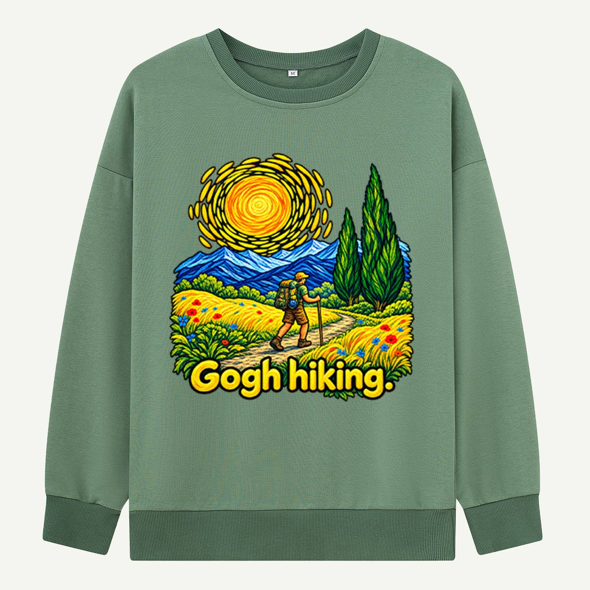 Gogh Hiking Scenic Landscape Sweatshirts