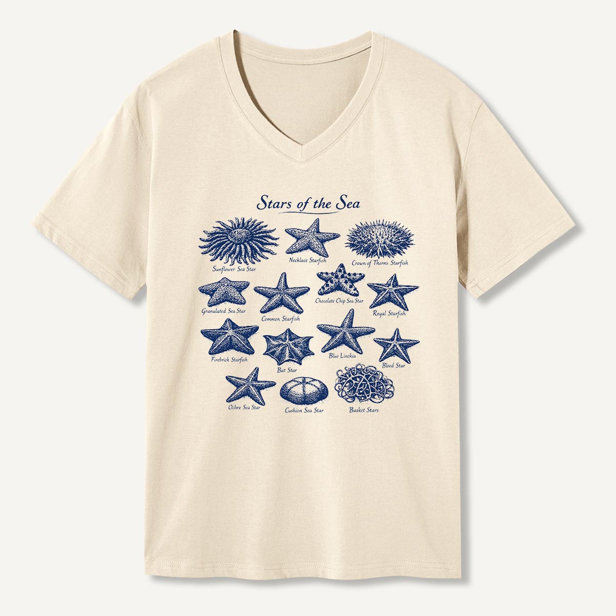 Stars Of The Sea Marine Study V-neck T-Shirt