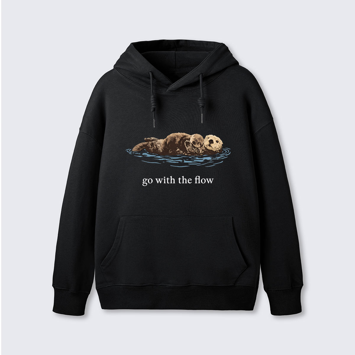 Go With The Flow Sea Otter Wildlife Nature Hoodie