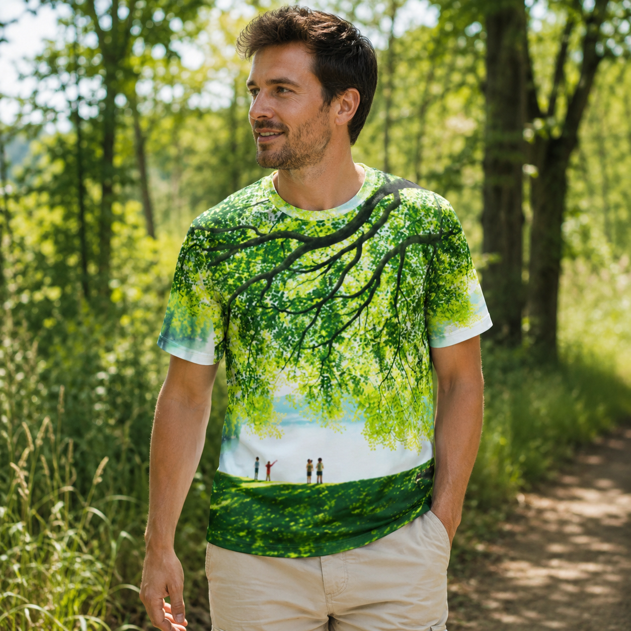 Grand Tree Meadow Sanctuary Premium Pure Cotton Tee