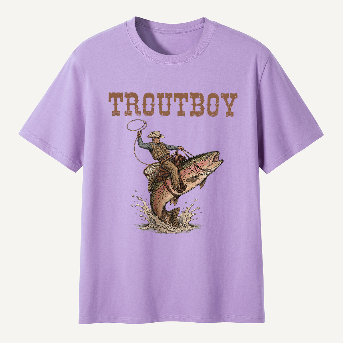 Cowboy Riding Trout T-Shirt