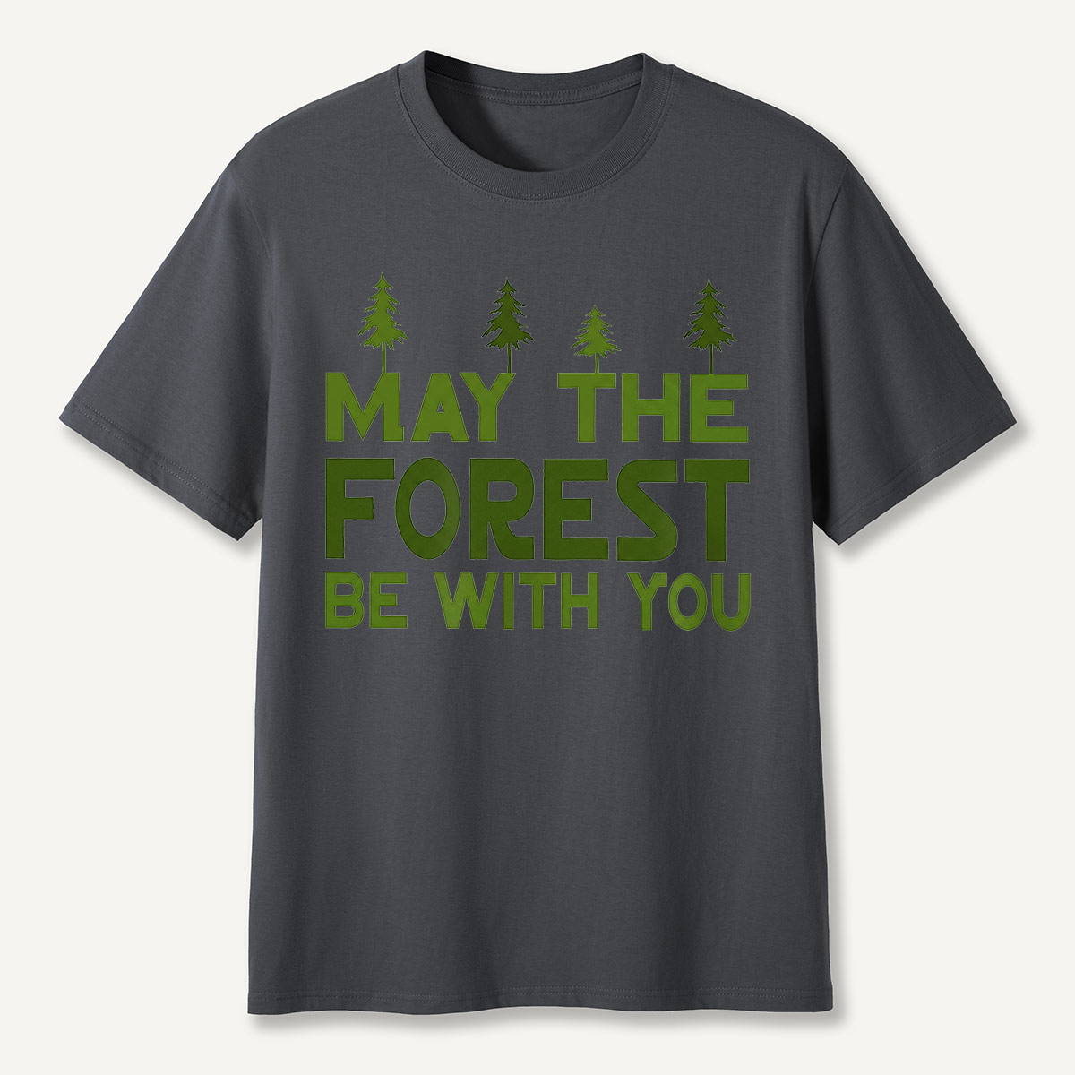 May the Forest Be With You Tree Line Mint T-Shirt