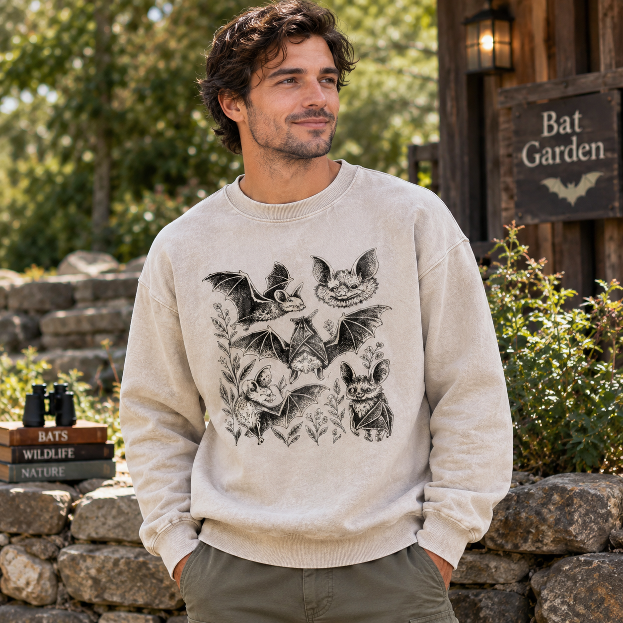 Welcome to the Bat Garden Washed Sweatshirts