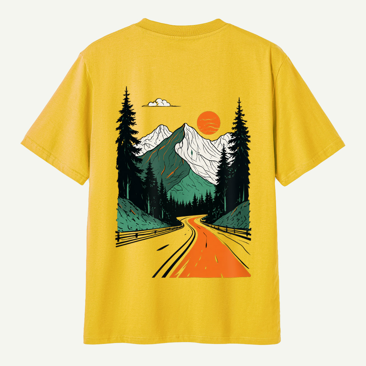 Mountain Road Sunset Wilderness Journey T-Shirt