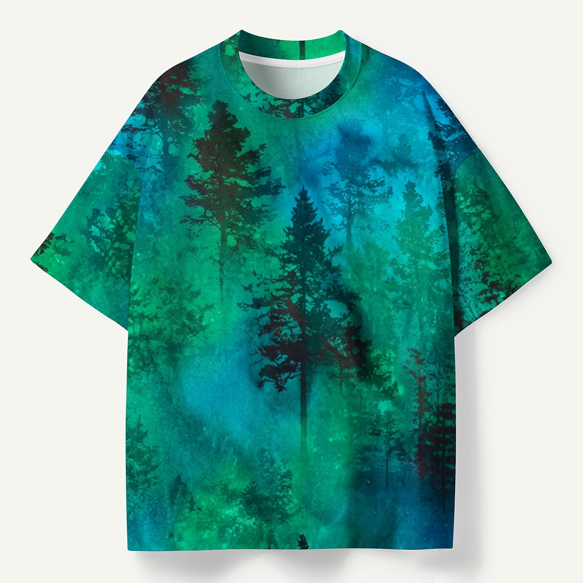 Nature Glowing Forest Tree Eco All-Over Print T-Shirt