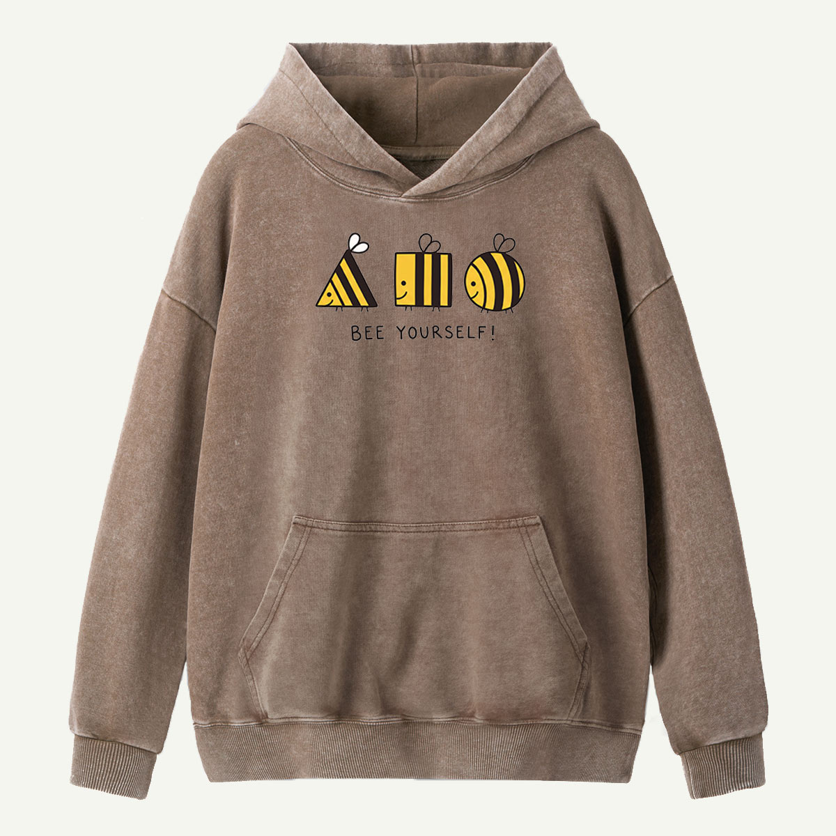 Bee Yourself Geometric Bees Washed Hoodie
