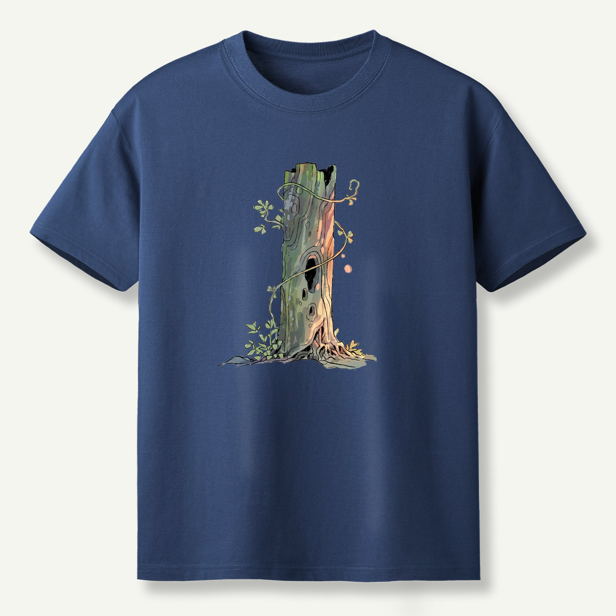 Mossy Hollow Tree Woodland Habitat T-Shirt