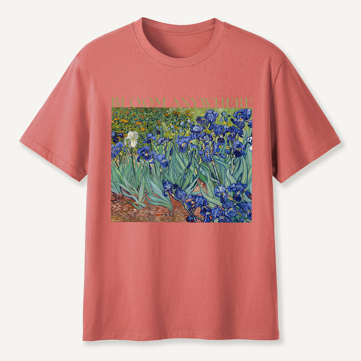 Bloom Anywhere Irises Garden Motivation T-Shirt